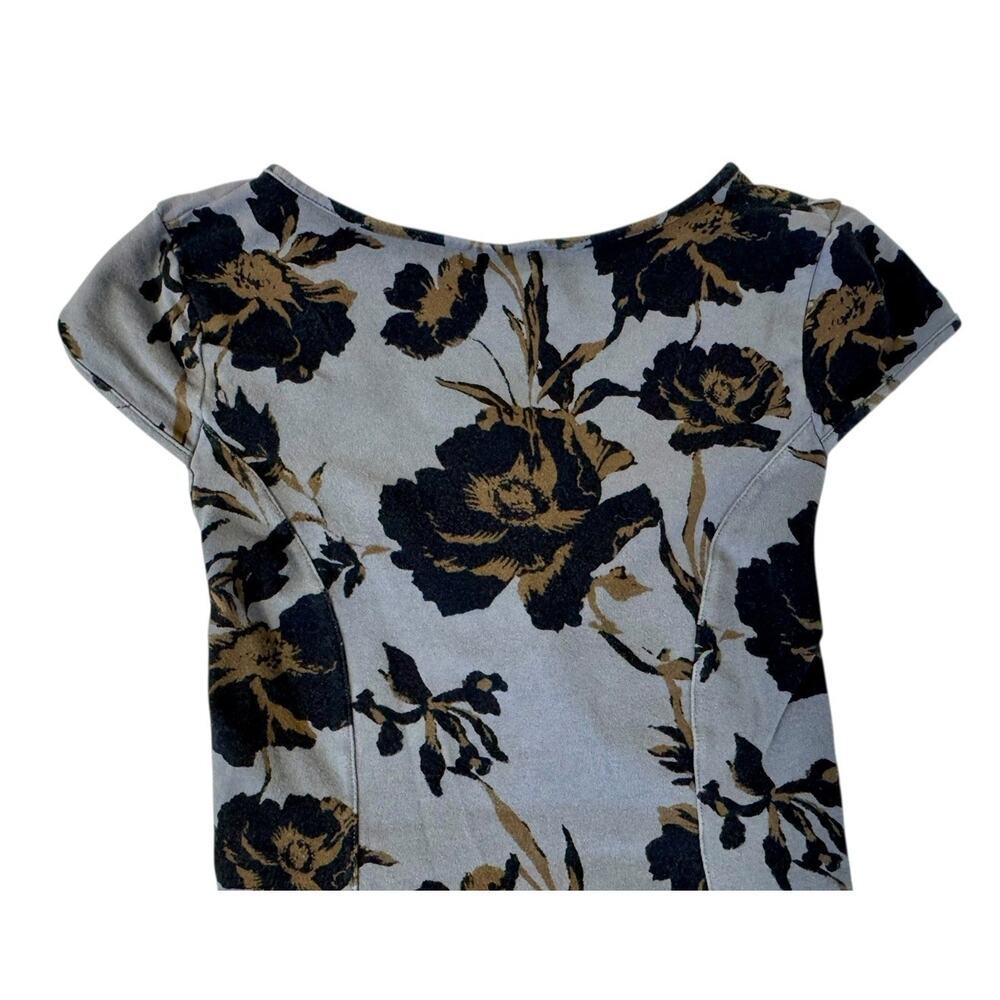 INTIMATELY FREE PEOPLE Wowzers Cut Out Floral Bodysuit Black Grey Keyhole Sz XS - Picture 7 of 9